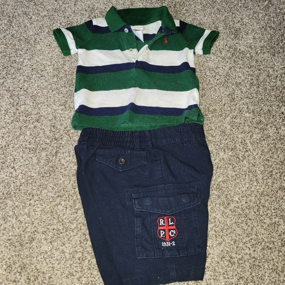 Boys Polo Rugby short outfit. 6 mos